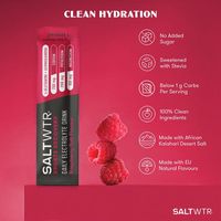 SaltWTR Raspberry Salt - Sugar-free Electrolytes - Sports Recovery Hydration - 8 Pack